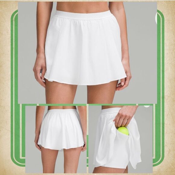 Lululemon‎ Narrow Waistband Tennis Skirt WHITE size 12 NWT - Picture 1 of 3